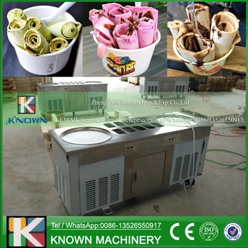 The high quality of 2 pans with 10 trays of topping bar fried ice cream roll machine
The high quality of 2 pans with 10 trays of topping bar fried ice cream roll machine