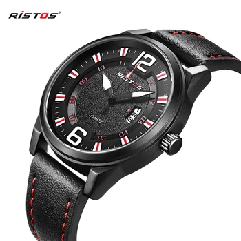 Ristos Brand Military Men Relogio Hombre Sport Quartz Watch Genuine Leather Watches Fashion Wristwatch Reloj Masculino 9328
Ristos Brand Military Men Relogio Hombre Sport Quartz Watch Genuine Leather Watches Fashion Wristwatch Reloj Masculino 9328