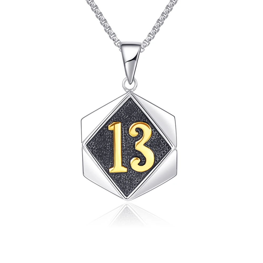 Hot Sale 316L Titanium Steel Golden Lucky Number 13 Pendant Necklace Fashion Rock Hip Hop Men's Jewelry Christmas Brothers Gift
Hot Sale 316L Titanium Steel Golden Lucky Number 13 Pendant Necklace Fashion Rock Hip Hop Men's Jewelry Christmas Brothers Gift
