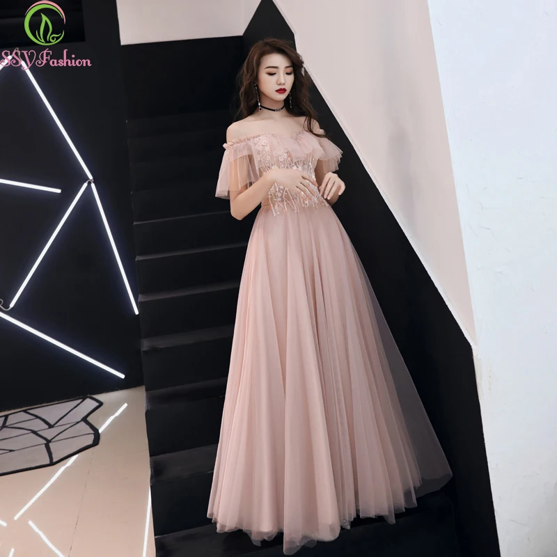 SSYFashion New Sweet Pink Prom Dress Boat Neck Floor-length Lace Appliques Beading Banquet Elegant Formal Evening Gowns Custom
SSYFashion New Sweet Pink Prom Dress Boat Neck Floor-length Lace Appliques Beading Banquet Elegant Formal Evening Gowns Custom