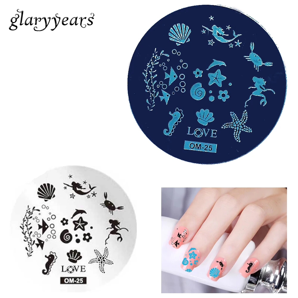 1 Piece Plate Ocean Nail Art Stamping Template Starfish Mermaid Sea Horse Pattern Design Nail Manicures Template Stainless OM-25
1 Piece Plate Ocean Nail Art Stamping Template Starfish Mermaid Sea Horse Pattern Design Nail Manicures Template Stainless OM-25