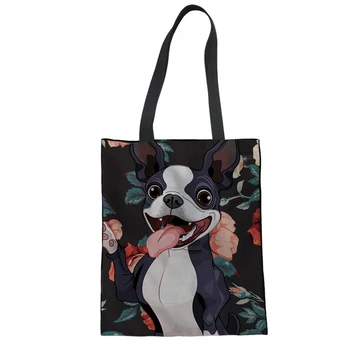 THIKIN Boston Terrier Printed Canvas Tote Bag Handmade Cartoon Animal Women Folding Shoulder Shopping Bags School Bookbag Custom
THIKIN Boston Terrier Printed Canvas Tote Bag Handmade Cartoon Animal Women Folding Shoulder Shopping Bags School Bookbag Custom