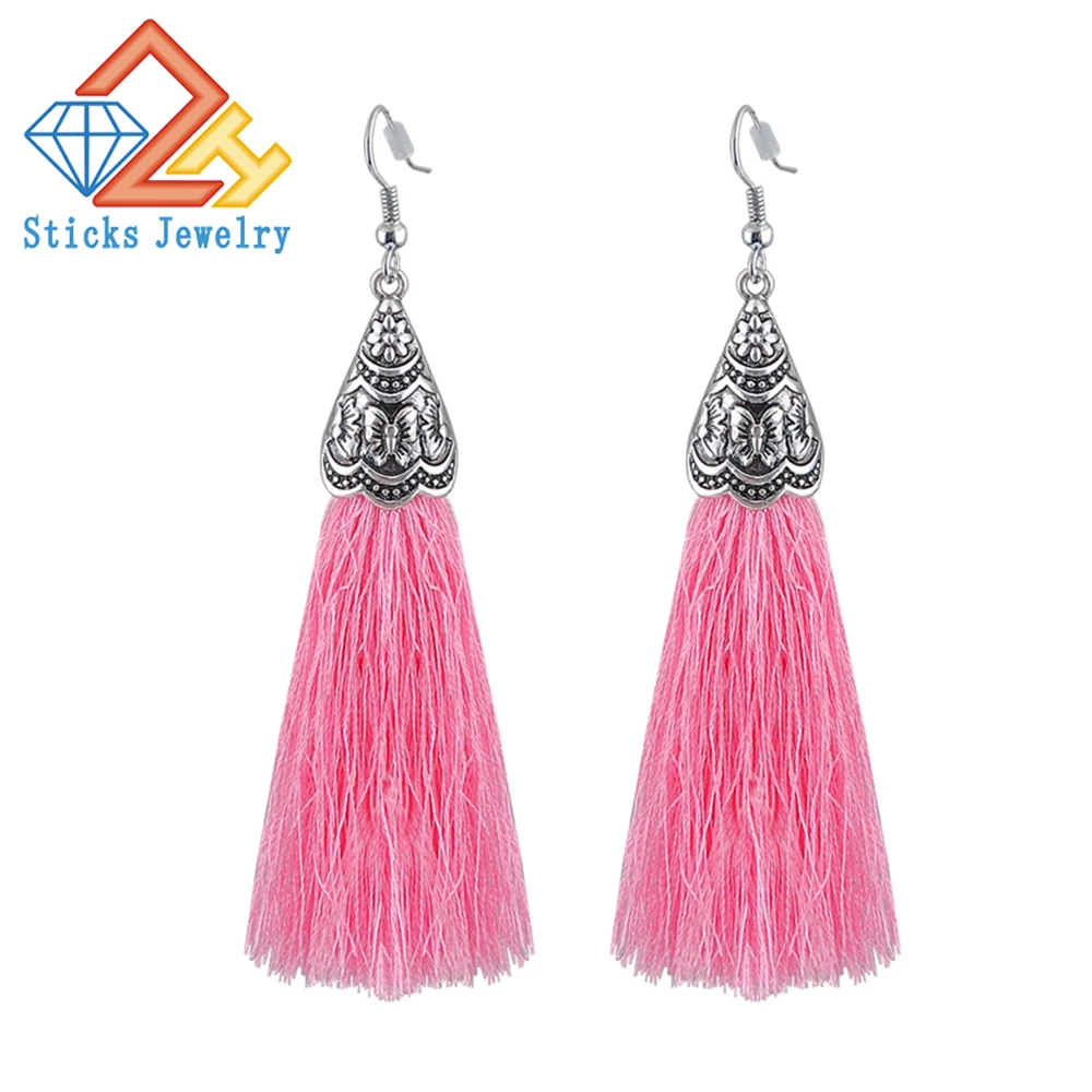 Pink Fiber Long Tassel Earrings Fashion Jewelry 2017 Bohemian Pendantes Femmes Ethniques Earrings for Women
Pink Fiber Long Tassel Earrings Fashion Jewelry 2017 Bohemian Pendantes Femmes Ethniques Earrings for Women