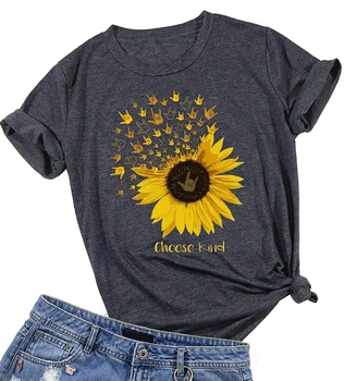 Choose Kind T-Shirt Women Yellow Sunflower Printed Casual Tee Women Clothing Tops Girl Grunge Aesthetic Unisex T Shirts
Choose Kind T-Shirt Women Yellow Sunflower Printed Casual Tee Women Clothing Tops Girl Grunge Aesthetic Unisex T Shirts