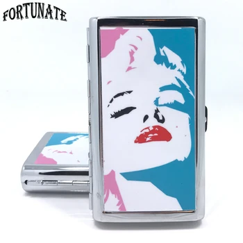 New Exclusive Sexy Beauty Star Creative Slim Cigarette Case Women Lengthen Metal Fixture Pitillera Chicha Cigarrera Para Dama
New Exclusive Sexy Beauty Star Creative Slim Cigarette Case Women Lengthen Metal Fixture Pitillera Chicha Cigarrera Para Dama
