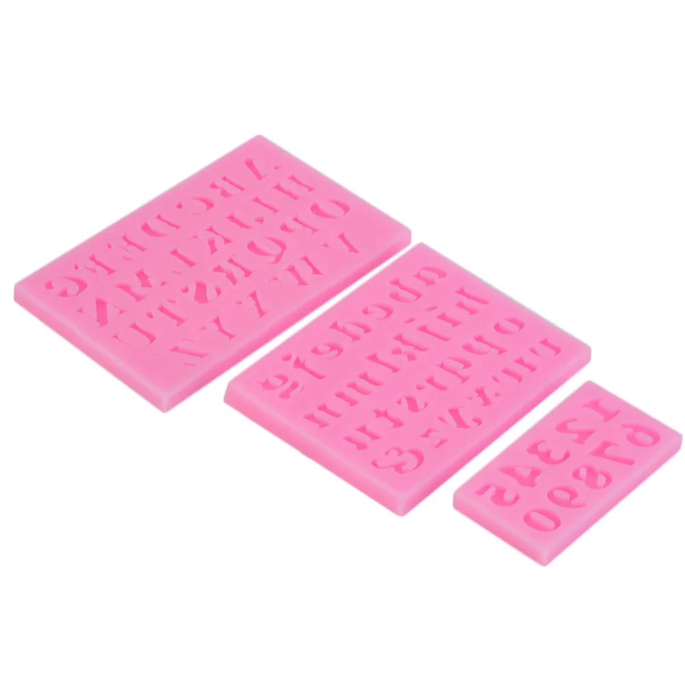 3pcs/set Number and Letter Shape Silicone Mold Cake Decoration Fondant Cake 3D Food Grade Soap Chocolate Moulds
3pcs/set Number and Letter Shape Silicone Mold Cake Decoration Fondant Cake 3D Food Grade Soap Chocolate Moulds