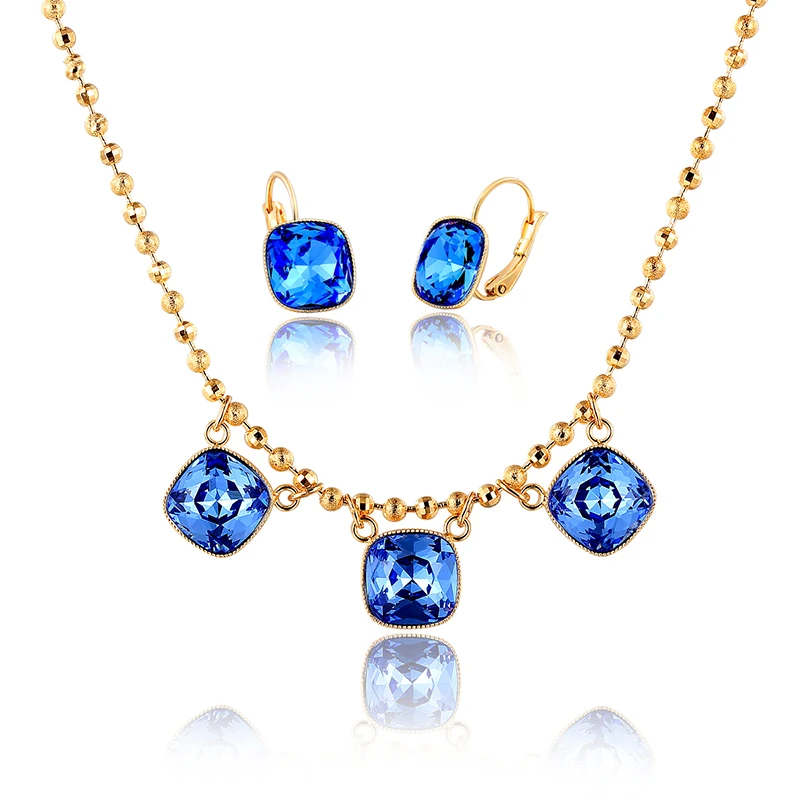 Luxury 18K Yellow Gold Plated Ruby Crystal Square Necklace Hoop Earrings Jewelry Sets Beads Chain For Women Girls Bridal Weeding
Luxury 18K Yellow Gold Plated Ruby Crystal Square Necklace Hoop Earrings Jewelry Sets Beads Chain For Women Girls Bridal Weeding