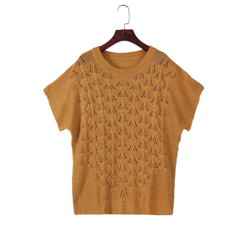 Spring andSummer New 2019 Ladies Big Yards Short Sleeve T-shirt Elegant Women Thin Knitwear Sweater Mother Shirt
Spring andSummer New 2019 Ladies Big Yards Short Sleeve T-shirt Elegant Women Thin Knitwear Sweater Mother Shirt