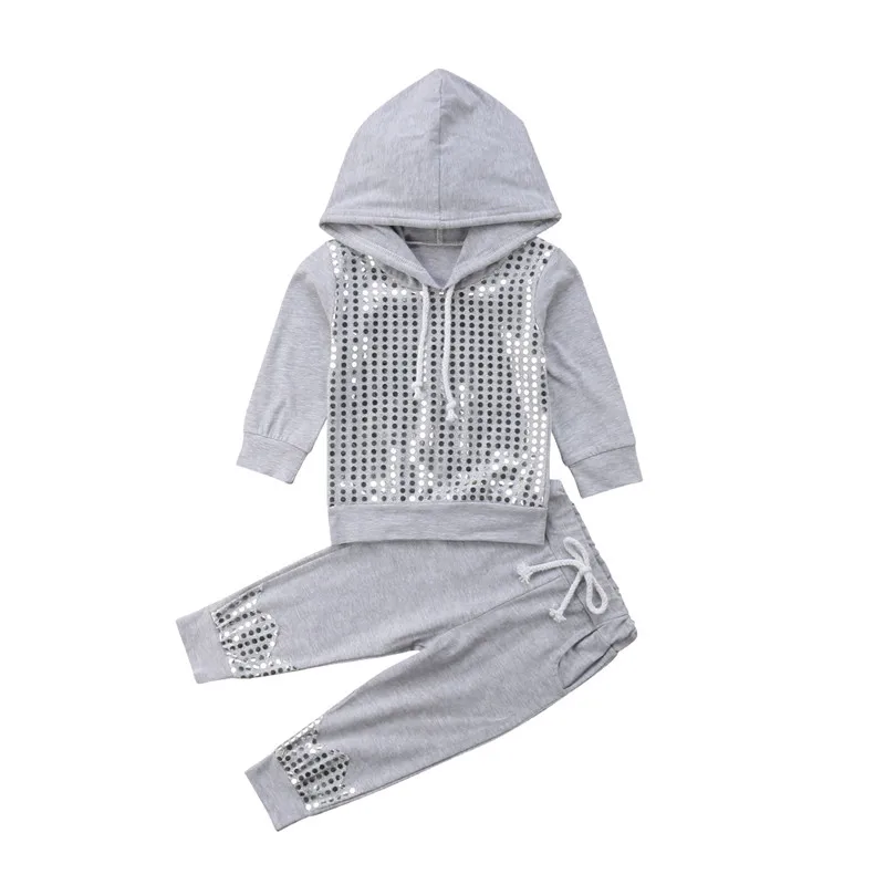 Sequin Children's Set Fashion Toddler Baby Girl Long Sleeve Hooded Tops Shirt Long Pants 2Pcs Outfits Kids Girl Glitter Clothes
Sequin Children's Set Fashion Toddler Baby Girl Long Sleeve Hooded Tops Shirt Long Pants 2Pcs Outfits Kids Girl Glitter Clothes