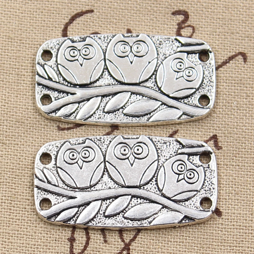 2pcs Charms owl standing branch 37x19mm Antique Silver Plated Pendants Making DIY Handmade Tibetan Silver Jewelry
2pcs Charms owl standing branch 37x19mm Antique Silver Plated Pendants Making DIY Handmade Tibetan Silver Jewelry
