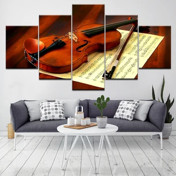 Stradivari violin Music score 5 Piece HD Wallpapers Art Canvas Print modern Poster Modular art painting for Living Room Decor
Stradivari violin Music score 5 Piece HD Wallpapers Art Canvas Print modern Poster Modular art painting for Living Room Decor