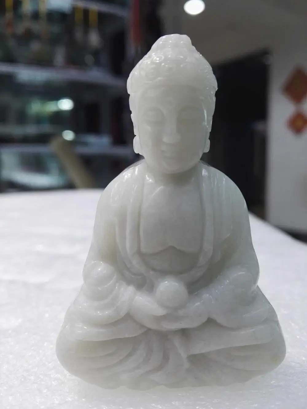Handmade carved natural Jade Tathagata Buddha ornaments 
Handmade carved natural Jade Tathagata Buddha ornaments