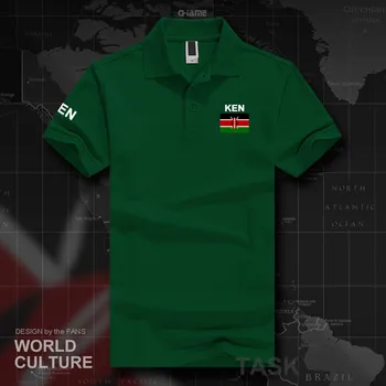 

Republic of Kenya Kenyan polo shirts men short sleeve white brands printed for country 2017 cotton nation team flag printing KEN