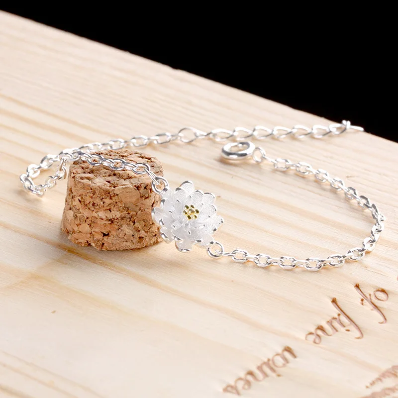 100% 925 sterling silver fashion Lotus flower ladies`bracelets jewelry no fade female women cheap bracelet wholesale
100% 925 sterling silver fashion Lotus flower ladies`bracelets jewelry no fade female women cheap bracelet wholesale