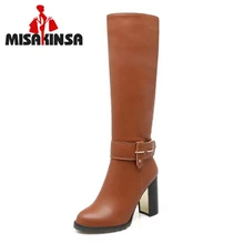 MISAKINSA Big Size 34-43 Women Knee High Boots Fur Inside Warm Winter Boots Side Zipper Thick High Heels Shoes Platform Footwear
MISAKINSA Big Size 34-43 Women Knee High Boots Fur Inside Warm Winter Boots Side Zipper Thick High Heels Shoes Platform Footwear