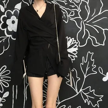 TREND-Setter 2018 Summer Fashion Black Cross Shirt Women Graceful Slim Casual Blouse V-Neck Long Sleeve Office Women Blouse
TREND-Setter 2018 Summer Fashion Black Cross Shirt Women Graceful Slim Casual Blouse V-Neck Long Sleeve Office Women Blouse
