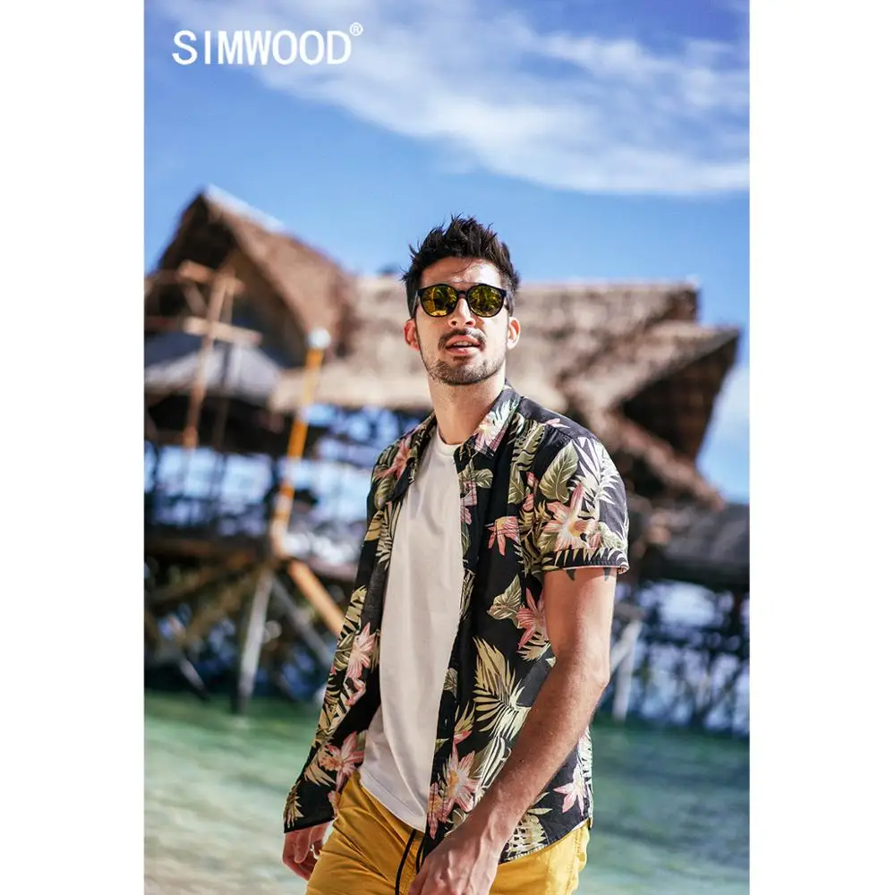 SIMWOOD 2019 summer new Hawaii print shirt men 100% cotton high quality brand clothing plus size short sleeve shirts 190267
SIMWOOD 2019 summer new Hawaii print shirt men 100% cotton high quality brand clothing plus size short sleeve shirts 190267