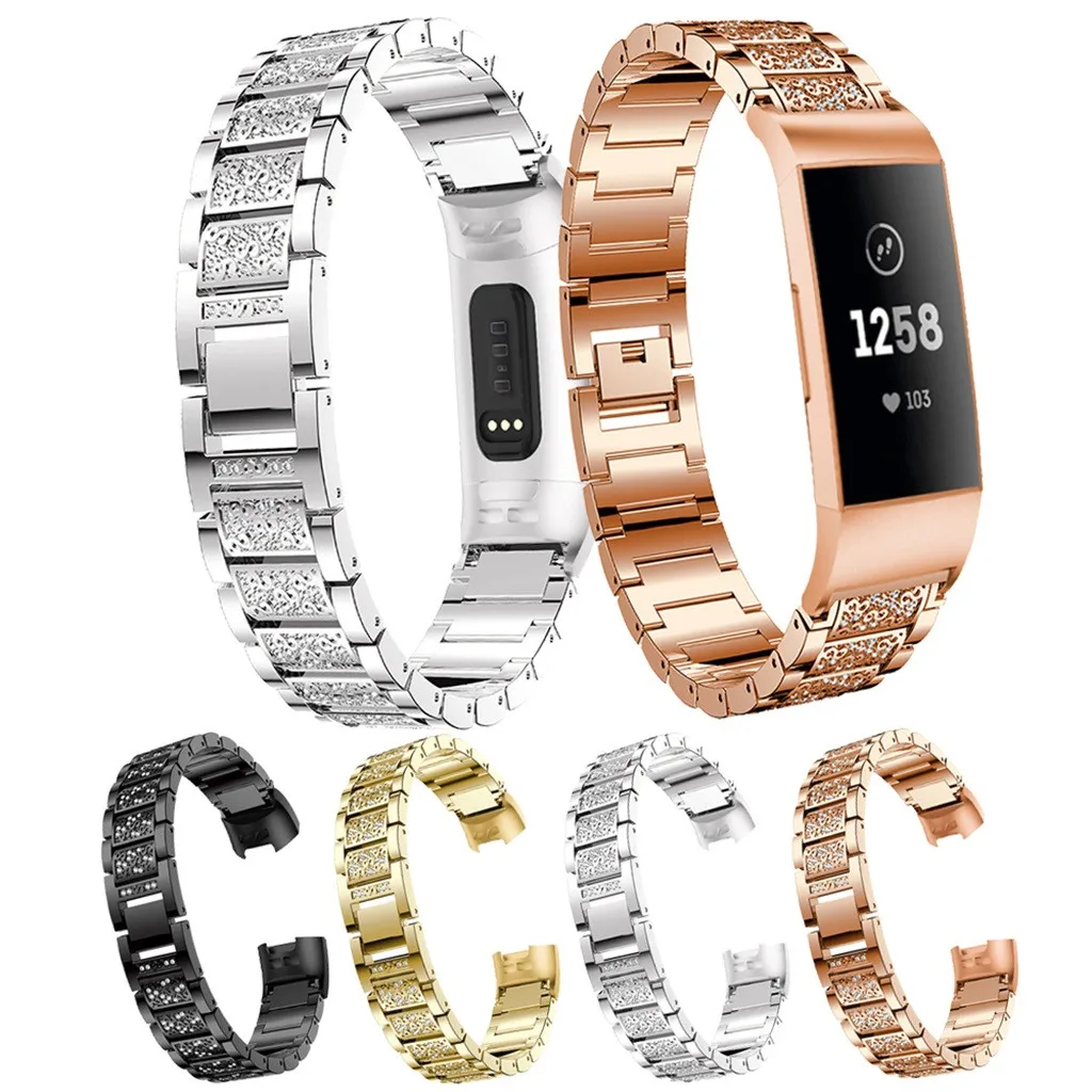 Smart Watch Bands For Fitbit Charge 3 Rhinestone Bracelet Band Stainless Steel Diamond Replacement Strap Wristband /PT
Smart Watch Bands For Fitbit Charge 3 Rhinestone Bracelet Band Stainless Steel Diamond Replacement Strap Wristband /PT