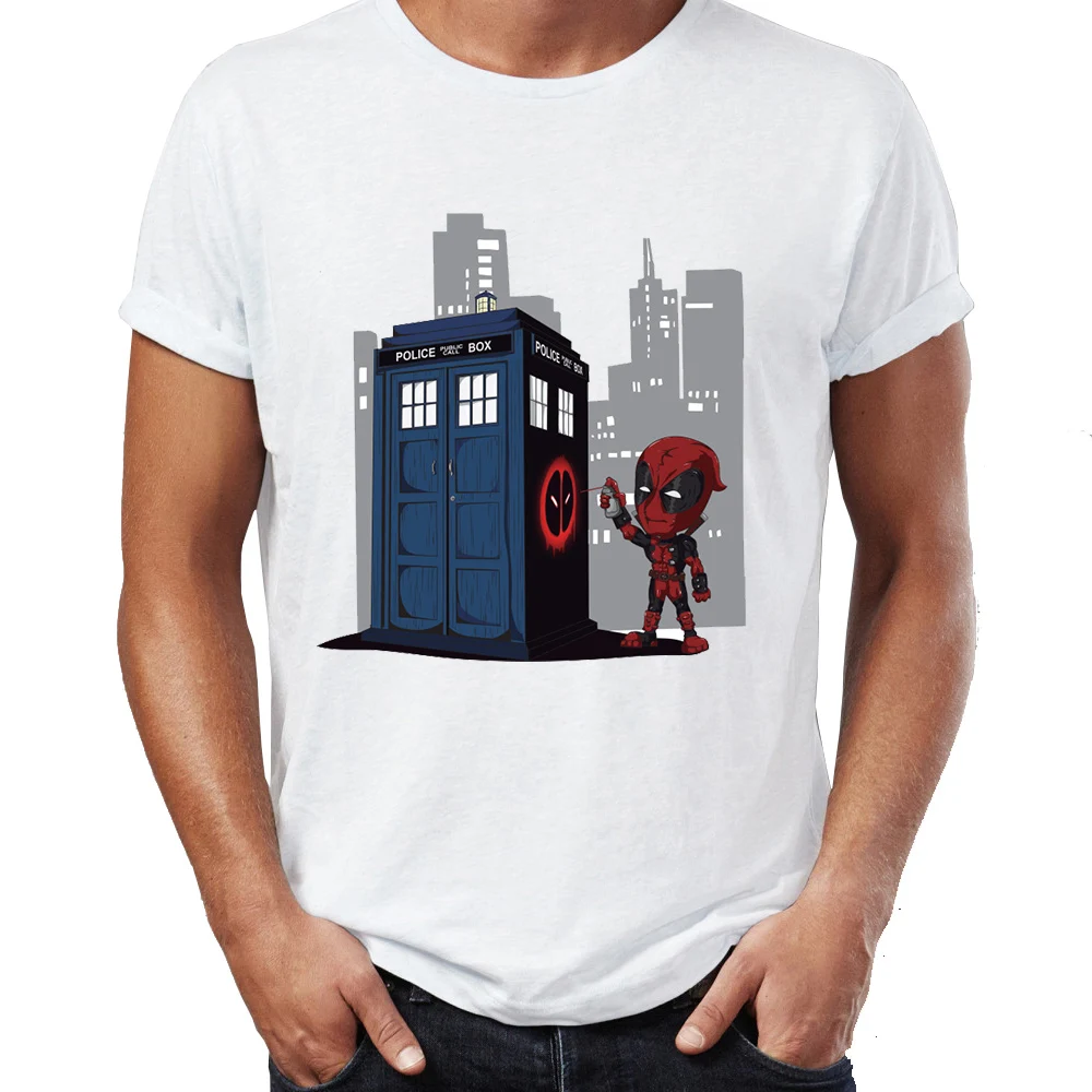 Summer Men's T-shirt Deadpool Vandalize A Tardis The Time Machine Funny Comic Artsy Tshirt Cool Tees Tops Harajuku Streetwear
Summer Men's T-shirt Deadpool Vandalize A Tardis The Time Machine Funny Comic Artsy Tshirt Cool Tees Tops Harajuku Streetwear
