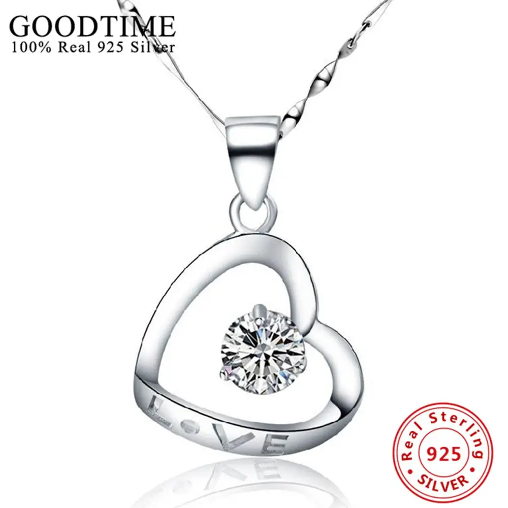 Collares Genuine 925 Sterling Silver Necklaces For Women Real 925 Silver Fashion Jewelry Female Heart LOVE Pendant Necklaces
Collares Genuine 925 Sterling Silver Necklaces For Women Real 925 Silver Fashion Jewelry Female Heart LOVE Pendant Necklaces