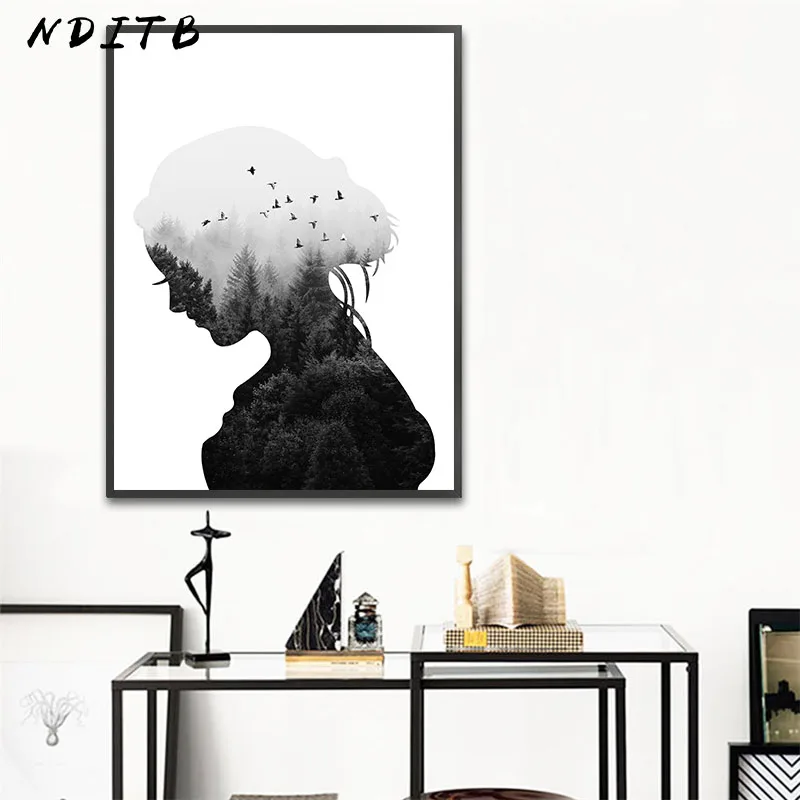NDITB Scandinavian Wall Art Canvas Abstract Painting Forest Silhouette Nordic Posters and Prints Decorative Picture Home Decor
NDITB Scandinavian Wall Art Canvas Abstract Painting Forest Silhouette Nordic Posters and Prints Decorative Picture Home Decor