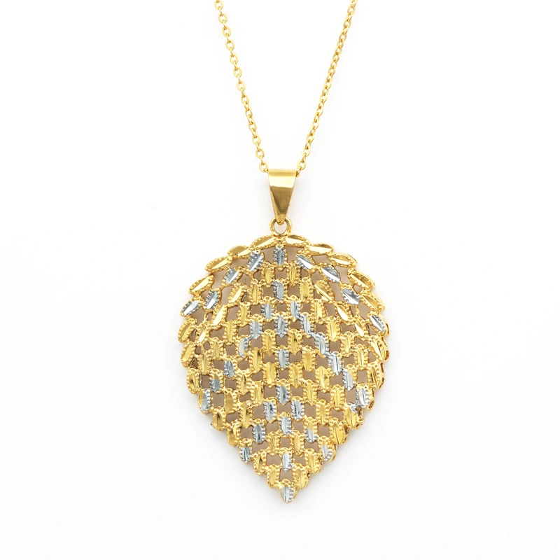 Big Two tone Leaf Pendant Necklace Arab Middle East Jewelry for Women Ethiopian African Gifts
Big Two tone Leaf Pendant Necklace Arab Middle East Jewelry for Women Ethiopian African Gifts