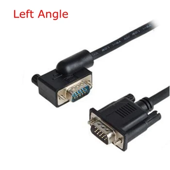 

VGA 15pin 3+6 Angle cables 90 Degree Left Angled VGA to vga male Cable 1.5m 3m 5m 10m For Projector,Computer,Monitor HDTV 1080P