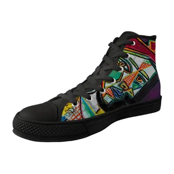 Men Shoes High top Black Canvas Vulcanized Shoes for Male Breathable Lace-up Sneakers Painting Print Pablo Picasso Master Piece
Men Shoes High top Black Canvas Vulcanized Shoes for Male Breathable Lace-up Sneakers Painting Print Pablo Picasso Master Piece