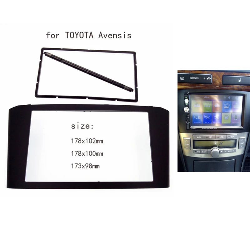 Double 2 Din Fascia fit for Toyota Avensis 2002-2008 facia Radio DVD Stereo CD Panel Dash Kit Trim Fascia Face Plate Frame 
Double 2 Din Fascia fit for Toyota Avensis 2002-2008 facia Radio DVD Stereo CD Panel Dash Kit Trim Fascia Face Plate Frame