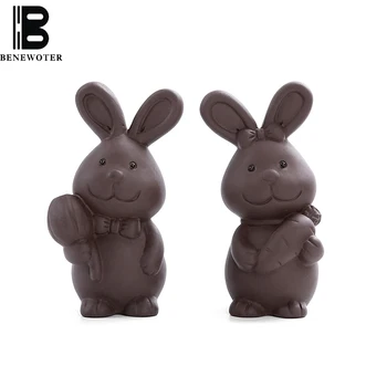 2pcs Creative Boutique Handmade Lovely Bunny Figurine Tea Pet Yixing Purple Clay Tea Set Accessories Lucky Home Car Decoration
2pcs Creative Boutique Handmade Lovely Bunny Figurine Tea Pet Yixing Purple Clay Tea Set Accessories Lucky Home Car Decoration