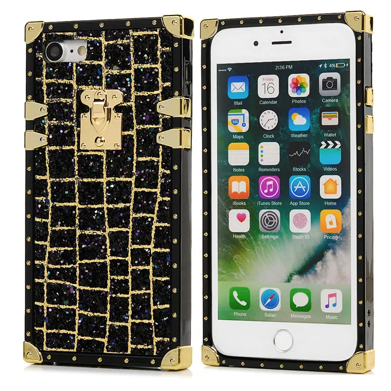 Luxury Glitter Metal Square Phone Cases for Samsung Galaxy S8 S9 Plus Note 9 Plating Border gold silver line lattice Cover Case
Luxury Glitter Metal Square Phone Cases for Samsung Galaxy S8 S9 Plus Note 9 Plating Border gold silver line lattice Cover Case