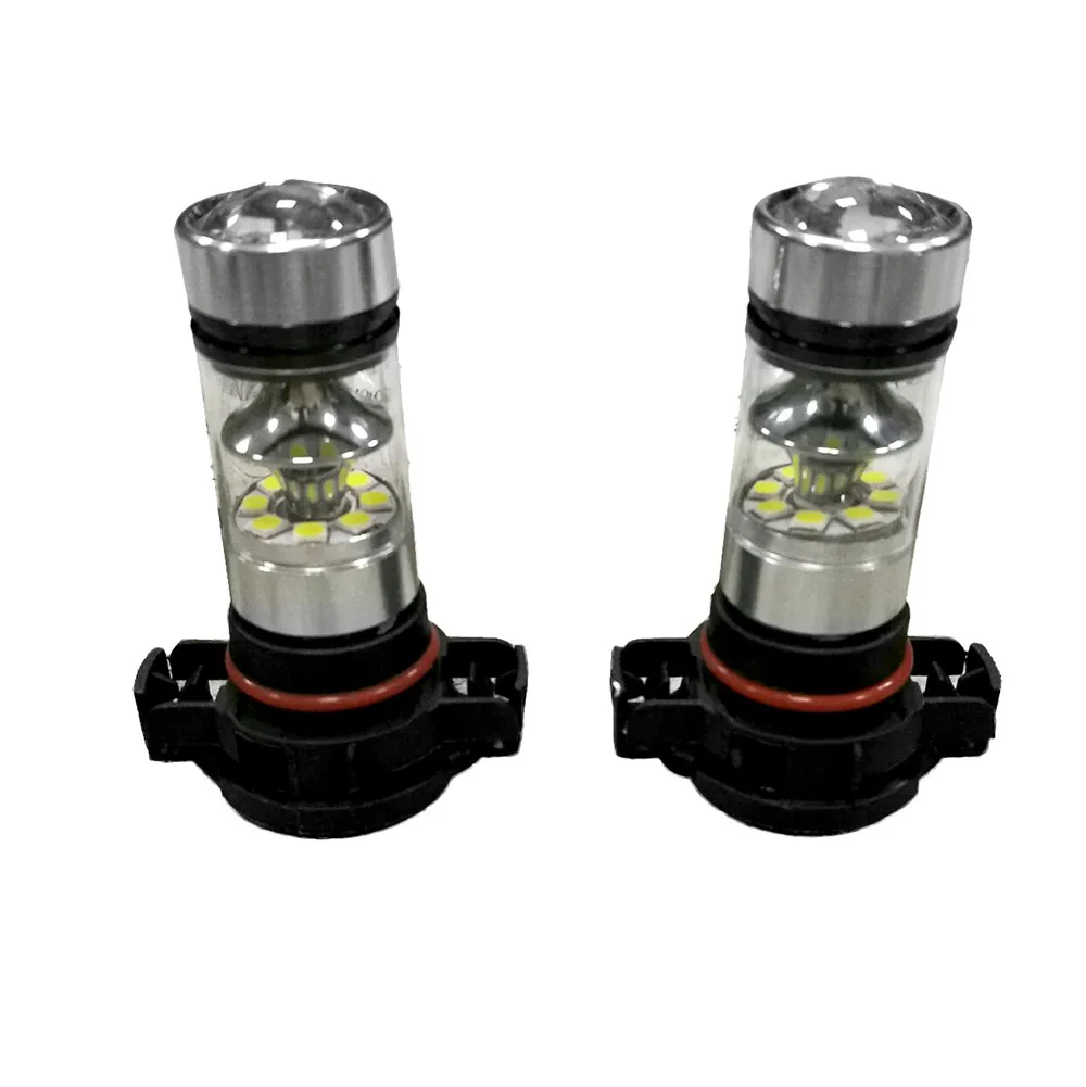 

2pcs car universal H16 1000LM 6500K 100W 20LED HID super bright White 2323 Fog Driving DRL Light Bulbs