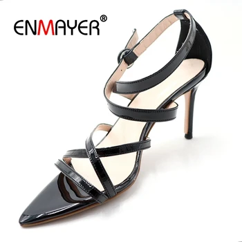 ENMAYER 2019 PU Basic Party Women Sandals Summer Hing Heel Solid Fashion and Sexy Women Shoes Size 34-41 LY2165
ENMAYER 2019 PU Basic Party Women Sandals Summer Hing Heel Solid Fashion and Sexy Women Shoes Size 34-41 LY2165