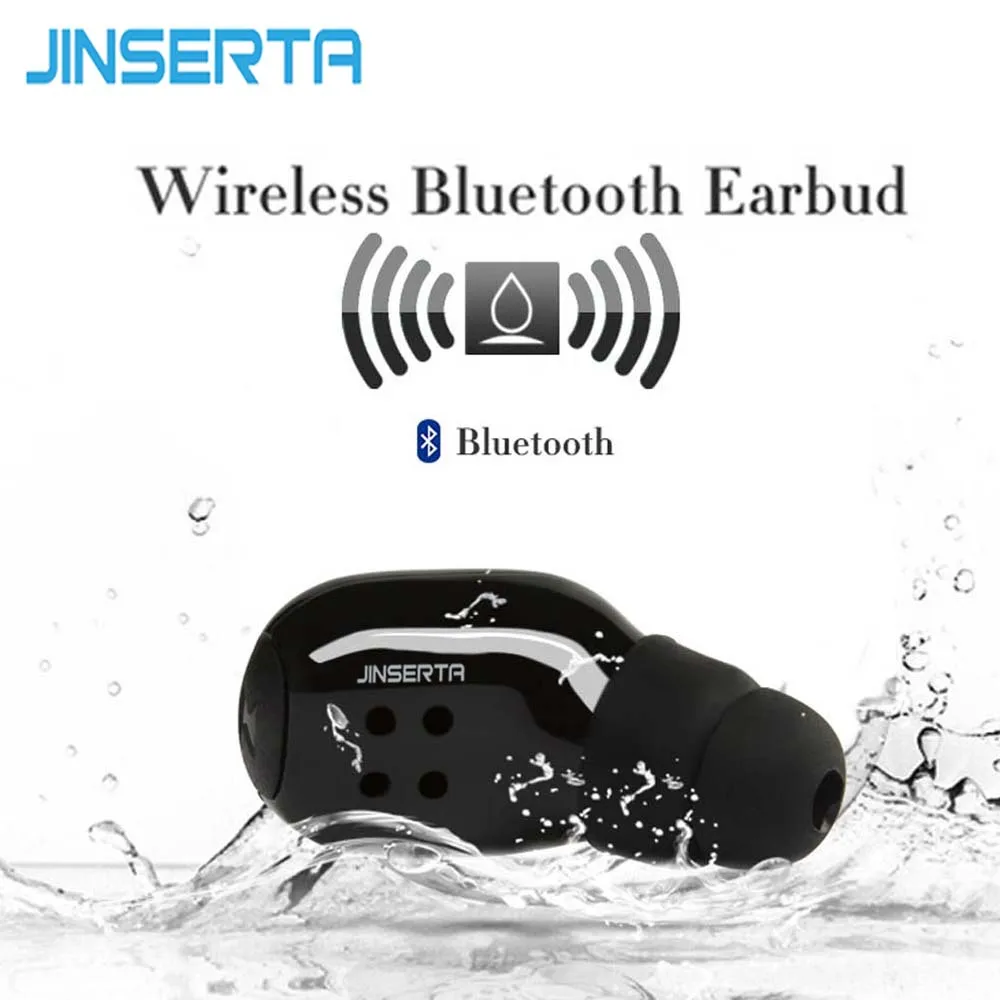 JINSERTA IPX8 Waterproof Mini Portable Earphone Wireless Bluetooth V4.1 Earphones Hands-free Calling Earbuds w/ Mic
JINSERTA IPX8 Waterproof Mini Portable Earphone Wireless Bluetooth V4.1 Earphones Hands-free Calling Earbuds w/ Mic