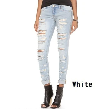 1pc New Style Women's Skinny Hole Ripped Jeans New Fashion Women Baggar Pants Boyfriend Denim Biker Jeans Female Pencil Pants
1pc New Style Women's Skinny Hole Ripped Jeans New Fashion Women Baggar Pants Boyfriend Denim Biker Jeans Female Pencil Pants