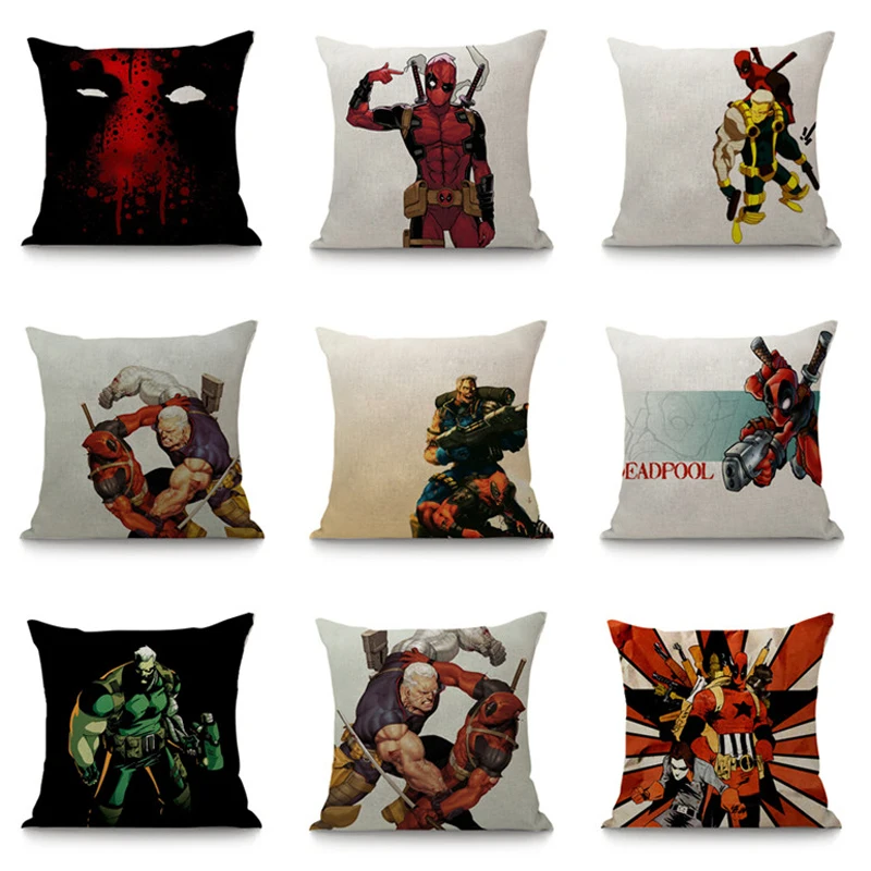 Hot Sale Custom Deadpool Marvel Comics Pillowcase for Kids Decorative Cushion Cover Sofa Car Throw Pillow Case 45x45cm
Hot Sale Custom Deadpool Marvel Comics Pillowcase for Kids Decorative Cushion Cover Sofa Car Throw Pillow Case 45x45cm