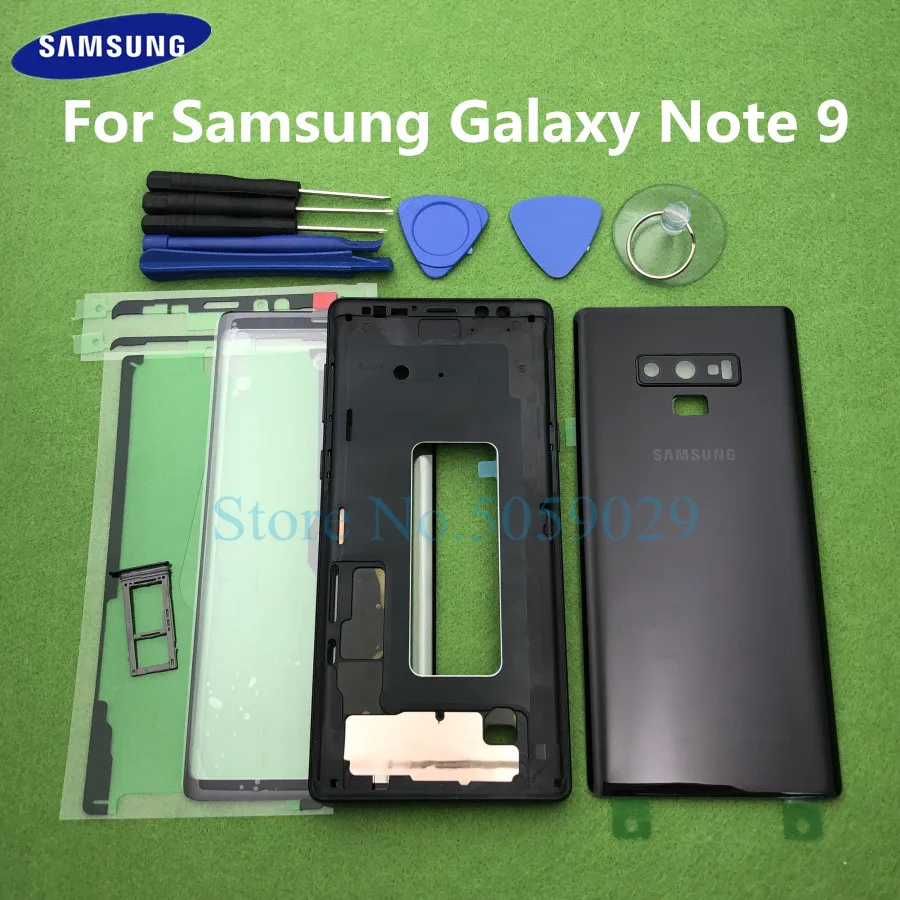 For Samsung Galaxy Note 9 N960 N960F Full Housing Case Bezel Middle Frame Back Cover + Note9 Front Glass Lens Tools Sticker
For Samsung Galaxy Note 9 N960 N960F Full Housing Case Bezel Middle Frame Back Cover + Note9 Front Glass Lens Tools Sticker