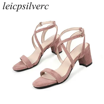 Women Sandals Beach Shoe High Heel Flock Peep Toe Ankle Buckle 2018 Summer New Sexy Fashion Casual Office Dress Black Pink Beige
Women Sandals Beach Shoe High Heel Flock Peep Toe Ankle Buckle 2018 Summer New Sexy Fashion Casual Office Dress Black Pink Beige