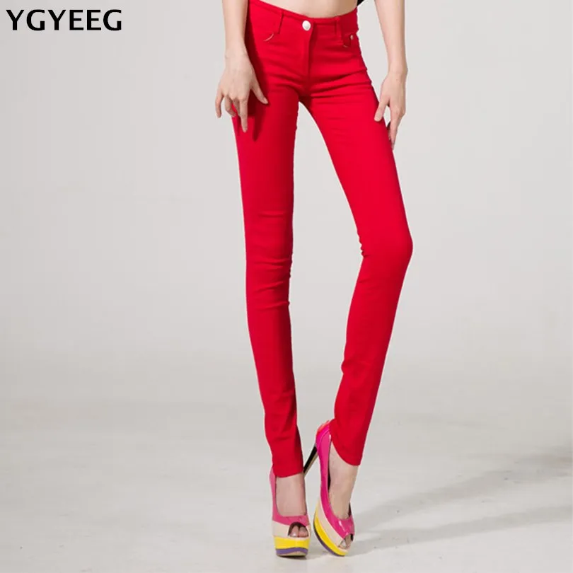 YGYEEG 2020 New Women Candy Long Pants Colourful Pencil Trousers Cotton Elastic Fabric Pants Women's Slim Trousers High Quality
YGYEEG 2020 New Women Candy Long Pants Colourful Pencil Trousers Cotton Elastic Fabric Pants Women's Slim Trousers High Quality