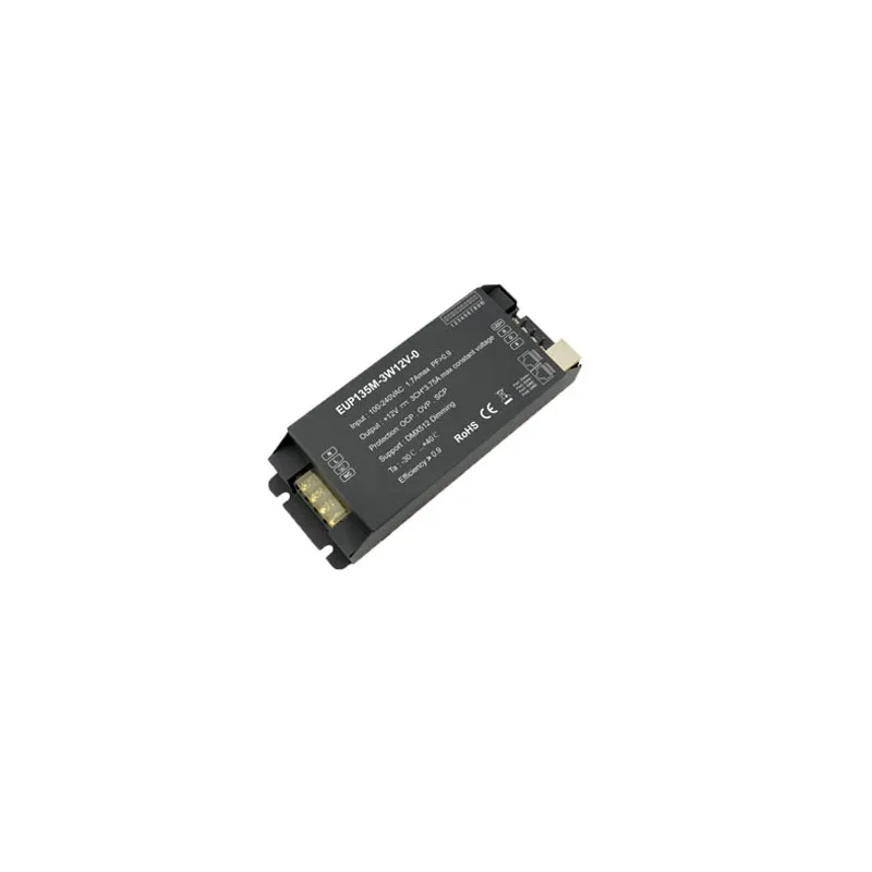 100-240VAC input 3.75A*3 channels LED DMX Controller Constant Voltage LED DMX Controller Series EUP135M-3W12V-0
100-240VAC input 3.75A*3 channels LED DMX Controller Constant Voltage LED DMX Controller Series EUP135M-3W12V-0