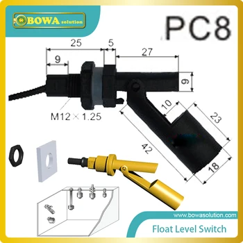 M12*1.25 straight male threaded lateral installation Float Level Switches control liquid level in vessel
M12*1.25 straight male threaded lateral installation Float Level Switches control liquid level in vessel