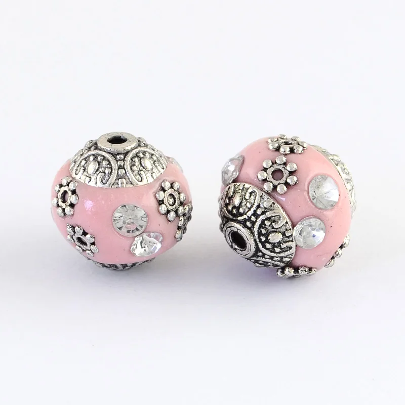 10pcs Handmade Indonesia Clay Round Ball Beads Jewelry Making Classic Loose Supplies DIY Beads Rhinestones 14~15x14mm
10pcs Handmade Indonesia Clay Round Ball Beads Jewelry Making Classic Loose Supplies DIY Beads Rhinestones 14~15x14mm