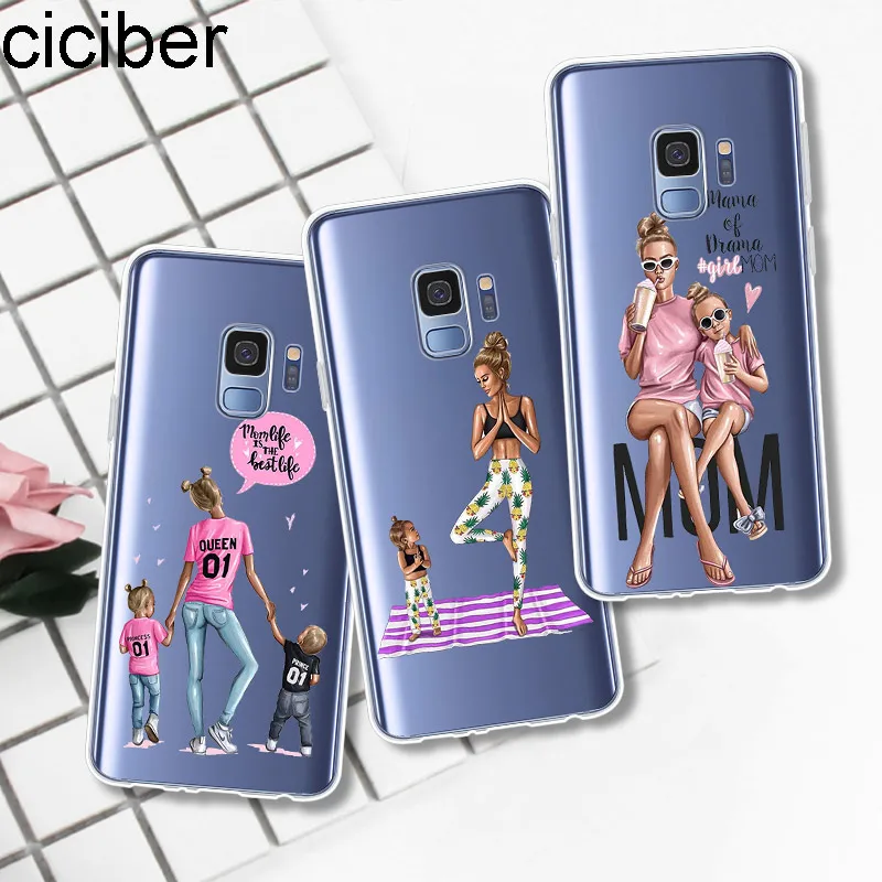 Ciciber queen Super Mom для samsung Galaxy S7 S6 Edge S8 S9 Plus J5 J7 2016 Note 8 A 9 7 6 2018 чехол мягкий TPU телефона Capa
