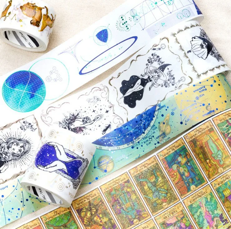 Magical universe mysterious divination wizard Animal plants Astrolabe Vintage Gilding decoration washi Tape DIY masking tape
Magical universe mysterious divination wizard Animal plants Astrolabe Vintage Gilding decoration washi Tape DIY masking tape