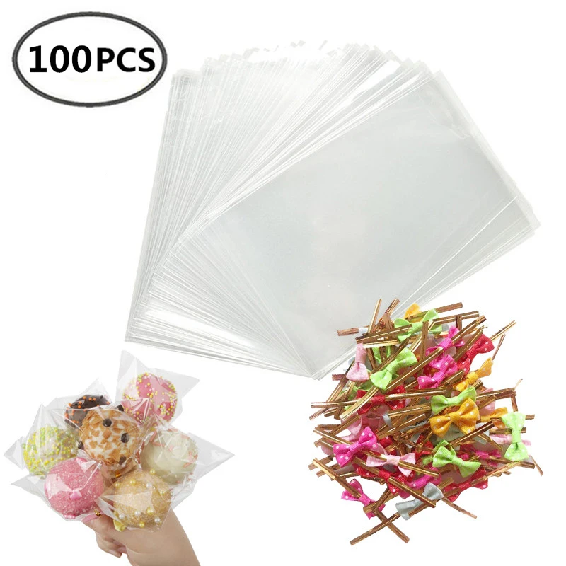 100Pcs Transparent Small Plastic Bags Candy Lollipop Cookies Packaging Cellophane Bag Wedding Party Home Decor Kitchen Gift Bags
100Pcs Transparent Small Plastic Bags Candy Lollipop Cookies Packaging Cellophane Bag Wedding Party Home Decor Kitchen Gift Bags