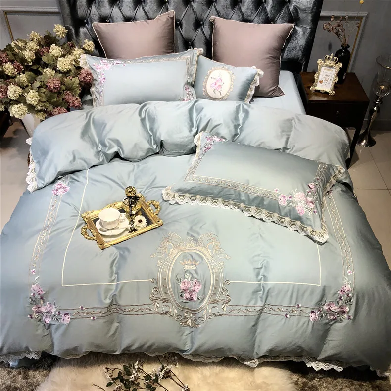 Embroidered Princess Lace Duvet Cover sets Bed Sheet Pillowcase for Girls 100%Cotton Home Decoration Wedding Bedding Set Luxury
Embroidered Princess Lace Duvet Cover sets Bed Sheet Pillowcase for Girls 100%Cotton Home Decoration Wedding Bedding Set Luxury
