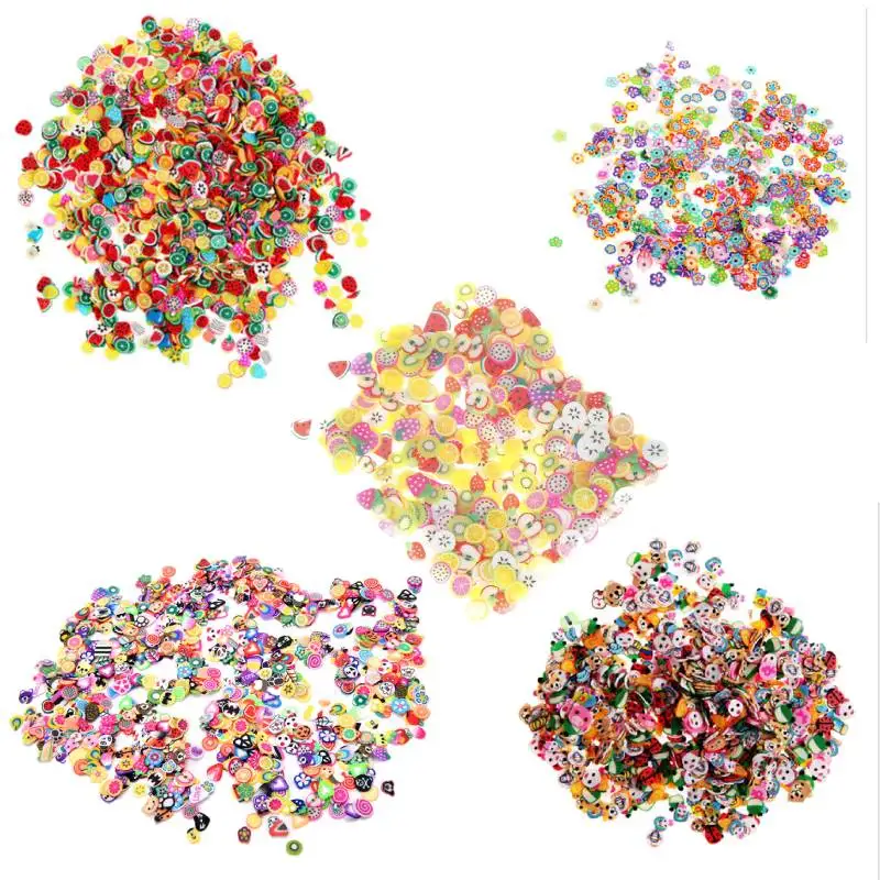 300/500/1000pcs Soft pottery Fruit slices Filler For Nails Art Tips Slime Fruit For Kids DIY slime Accessories Decoration
300/500/1000pcs Soft pottery Fruit slices Filler For Nails Art Tips Slime Fruit For Kids DIY slime Accessories Decoration