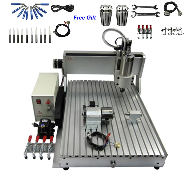 USB Parallel port 2.2KW 4 Axis CNC Router Engraver PCB Milling Machine 6040 Limit Switch Ball Screw
USB Parallel port 2.2KW 4 Axis CNC Router Engraver PCB Milling Machine 6040 Limit Switch Ball Screw