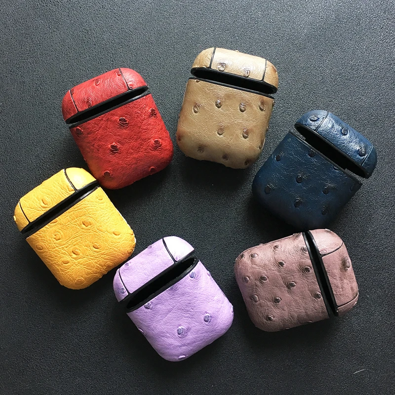 Ostrich Texture Pattern PU Leather Earphone Case For AirPods Bluetooth Headset Wireless Hard Cover For Apples Air Pods Cases
Ostrich Texture Pattern PU Leather Earphone Case For AirPods Bluetooth Headset Wireless Hard Cover For Apples Air Pods Cases