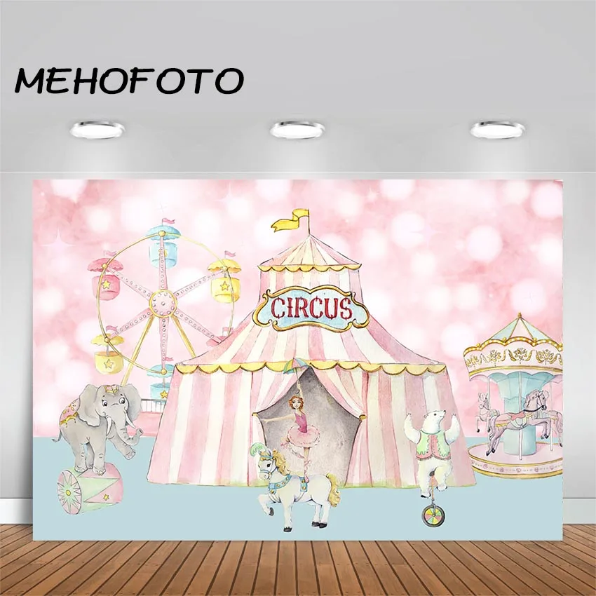 MEHOFOTO Circus Birthday Photography Backdrops Baby Shower Girl Pink Party Decor Background for Photo Booth Custom Backdrop
MEHOFOTO Circus Birthday Photography Backdrops Baby Shower Girl Pink Party Decor Background for Photo Booth Custom Backdrop